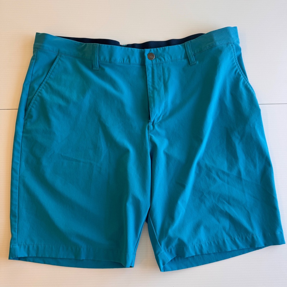 Adidas‎ Primegreen Golf Shorts Mens 38 Bright Blue Performance Flat Front